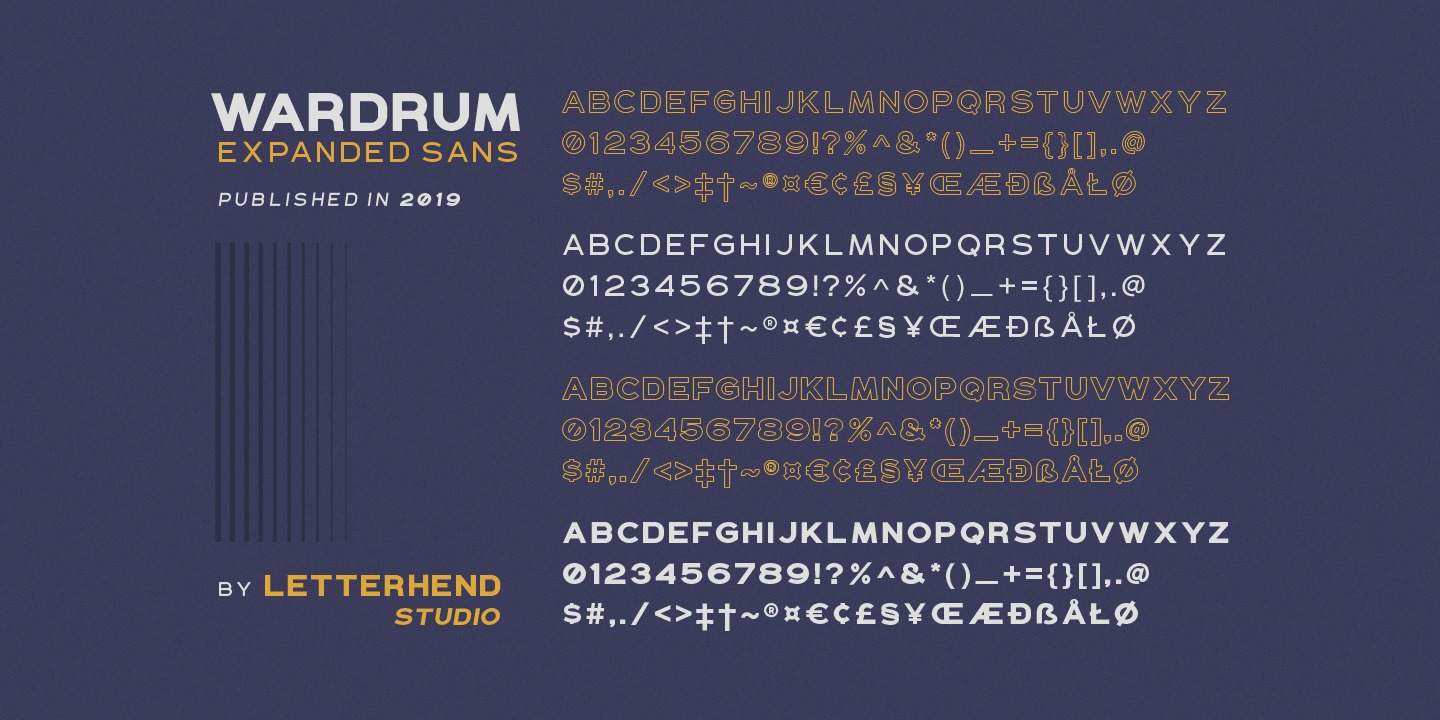 Пример шрифта Wardrum #5